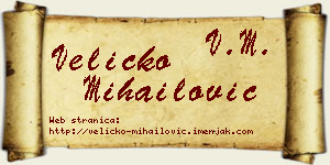 Veličko Mihailović vizit kartica